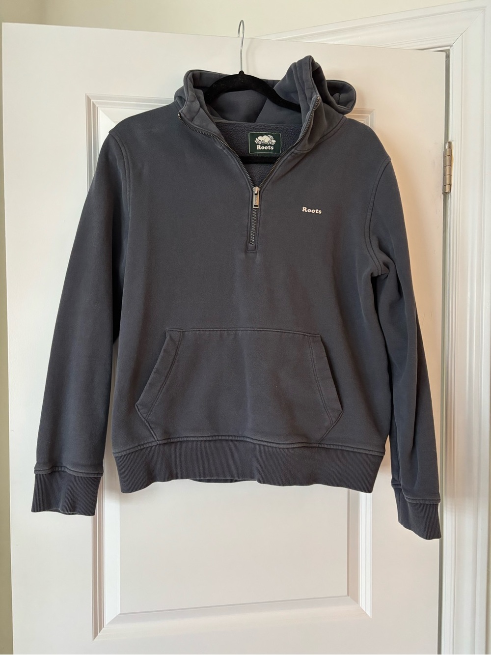 Roots Dark Gray/navy Half-Zip Hoodie